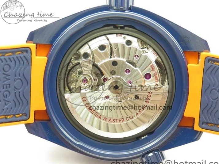 0316 Planet Ocean 45.5mm Big Blue Real Ceramic VSF 1:1 Best Edition on Blue Rubber Strap A8906 Super Clone Unique 7896